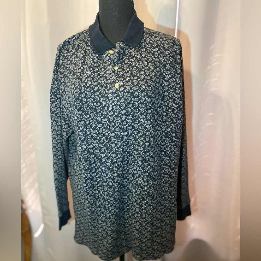Men’s polo style knit shirt by Robert Stock Size L